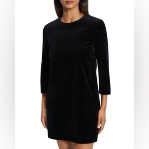 Theory Three Quarter Sleeve Velvet Mini Dress size 8 NWT